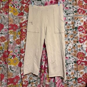 Frank & Eileen Beige Cotton Cropped Travel Pants NWOT